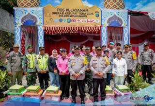 Kapolda Sumut Tinjau Pos Pelayanan Pintu Tol Sinaksak, Antisipasi Kemacetan dan Arus Balik